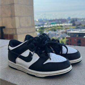 Nike 12C Dunks Kids Sneakers Black and White